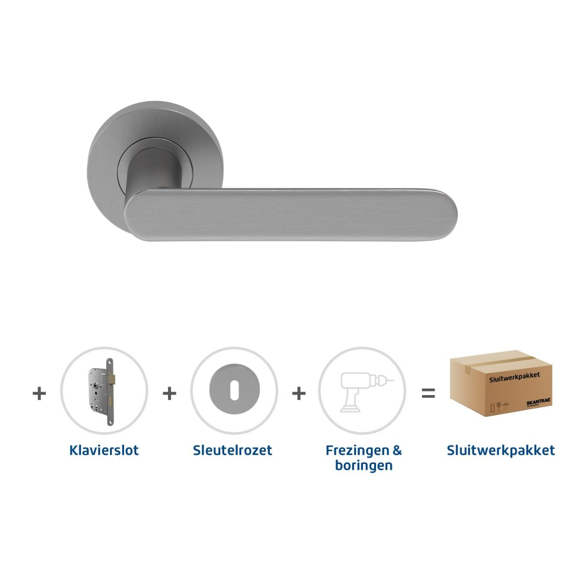 Sluitwerkpakketten met Deurkruk Arc 20 Regular RVS